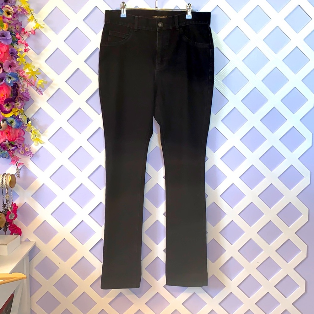 Soft Surroundings Black Straight Leg Jeans